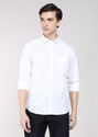 INDIAN TERRAIN Men Solid Casual White Shirt