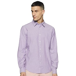 Indian Terrain Mens Slub Casual Shirt
