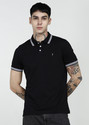 INDIAN TERRAIN Printed Men Polo Neck Black