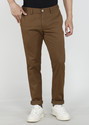 INDIAN TERRAIN Slim Fit Men Brown Trousers