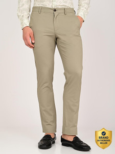 INDIAN TERRAIN Slim Fit Men Green Trousers