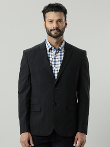 indian terrain striped single breasted casual men blazer