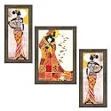 Indianara 3 Pc Set Of Still Life Paintings Without Glass 5.2 X 12.5, 9.5 X 12.5, 5.2 X 12.5 Inch (6 X 13, 10.2 X 13, 6 X 13 INCH, Ebony) multicolor
