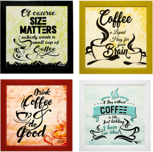 indianara 4 piece set of framed wall hanging motiv digital reprint 87 inch x 87 inch painting