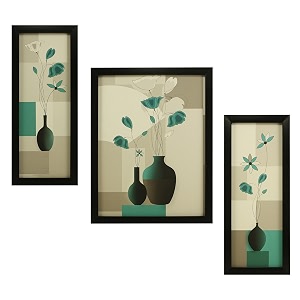 indianara 3 pc set of floral paintings without glass 52 x 125 95 x 125 52 x 125 inch