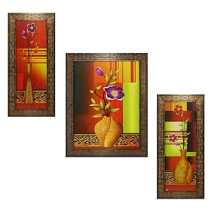 indianara set of 3 floral paintings 1675 without glass 52 x 125 95 x 125 52 x 125 inch