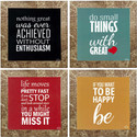 Indianara Set of 4 Motivational Office Decor