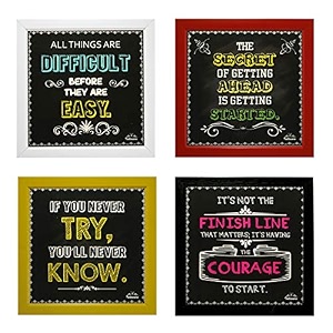 indianara set of 4 motivational quotes paintings