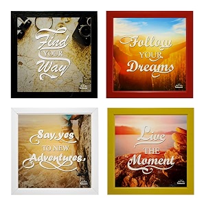 indianara set of 4 travel adventure quotes paintings 2073