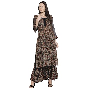 Indiankala4U Lucknow Chikankari Hand Embroidered Kurta and