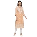 indiankala4u Lucknow Chikankari Hand Embroidered Kurta for