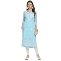 indiankala4u Lucknow Chikankari Hand Embroidered Kurta for