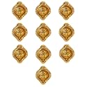 Indian-Shelf Pack of 10 Swastik Aarti Diyas for Puja Mandir Diwali Decor