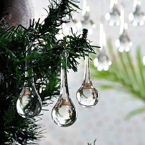 indianshelf 200 pcs clear glass christmas tree ornaments teardrop hanging