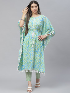 indibelle Women Printed Kaftan Kurta
