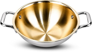 IndiChef Brass Triply Kadahi in Heavy Weight