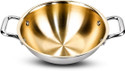 IndiChef Brass Triply Kadahi in Heavy Weight