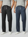 INDICLUB Loose Fit Men Black Grey Trousers