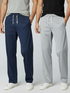 INDICLUB Loose Fit Men Dark Blue Silver