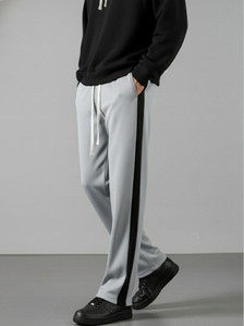 INDICLUB Loose Fit Men Silver Trousers