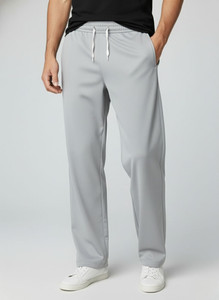 INDICLUB Loose Fit Men Silver Trousers