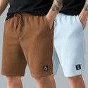 INDICLUB Self Design Men Brown Light Blue