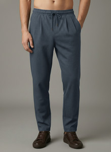 INDICLUB Self Design Men Grey Track Pants