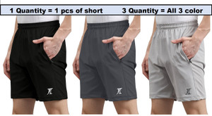 indiclub solid men multicolor regular shorts