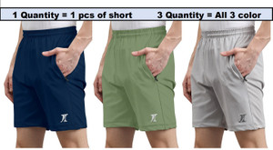 indiclub solid men multicolor regular shorts