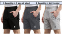 INDICLUB Pack of 3 Solid Men Multicolor Regular Shorts