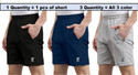 INDICLUB Pack of 3 Solid Men Multicolor Regular Shorts
