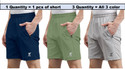 INDICLUB Solid Men Multicolor Regular Shorts