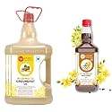 IndicWisdom Wood Pressed Oils (Groundnut Oil 5 Liter | Mustard Oil 500 ML) (Cold Pressed Oil - Extracted on Wooden Churner)