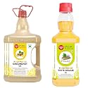 IndicWisdom Wood Pressed Oils (Groundnut Oil 5 Liter | White Sesame Oil 200 ML) (Cold Pressed Oil - Extracted on Wooden Churner)