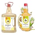 IndicWisdom Wood Pressed Oils (Groundnut Oil 5 Liter | White Sesame Oil 1 Liter) (Cold Pressed Oil - Extracted on Wooden Churner)