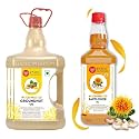 IndicWisdom Wood Pressed Oils (Groundnut Oil 5 Liter | Safflower Oil 1 Liter) (Cold Pressed Oil - Extracted on Wooden Churner)