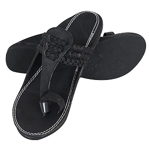 IndieStride Ethnic Black Sandals For Boys