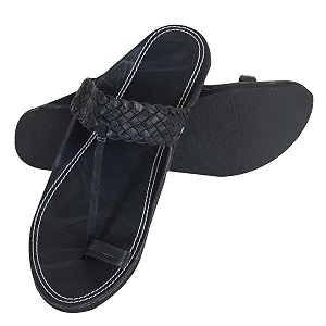 IndieStride Ethnic Black Sandals For Boys
