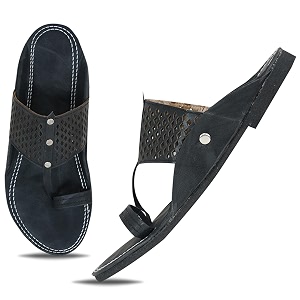 IndieStride Ethnic Black Sandals For Boys