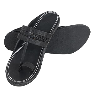 IndieStride Ethnic Black Sandals For Boys