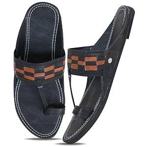 IndieStride Ethnic Black Sandals For Boys