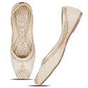 IndieStride Women39s Embroidered Rajasthani Mojari Jutti 
