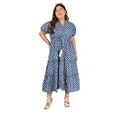 Indietoga Women39s Floral Printed Pure Cotton Tiered
