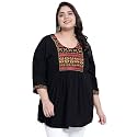Indietoga Women39s Plus Size Viscose Rayon Embroidered