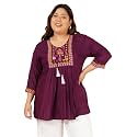 Indietoga Women39s Plus Size Viscose Rayon Embroidered