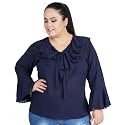 Indietoga Women's Plus Size Georgette Casual Tops