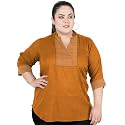 Indietoga Women39s Plus Size Embroidered Cotton Linen