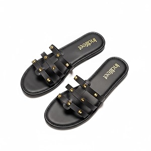 Indifeet Stylish Studded Slip On Flats for