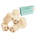 Indigenous Living Natural Loofah Sponge (6 Pack) | Large Sun-Dried Luffa Bath Sponge &amp; Body Scrubber for Men &amp; Women | Exfoliating Shower Sponge for Smooth, Healthy Skin