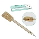 Indigenous Living Natural Loofah Back Scrubber for Bathing &amp; Exfoliating – Organic Sun-Dried Luffa Body Brush with 15 Inch Wooden Handle | Eco-Friendly Shower Sponge for Face, Back &amp; Body